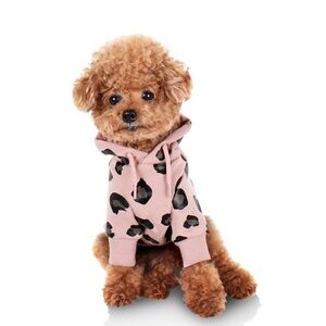 Huts and Bay Pink Leopard Spot Dog Sweatshirt for Toy Dog Breeds